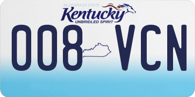 KY license plate 008VCN