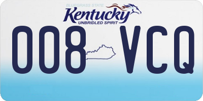 KY license plate 008VCQ