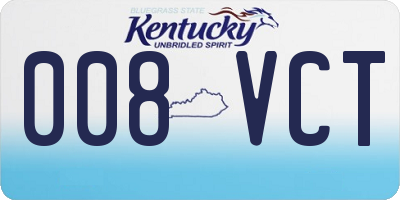 KY license plate 008VCT