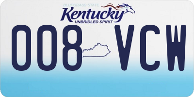 KY license plate 008VCW