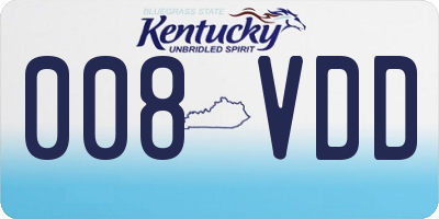 KY license plate 008VDD