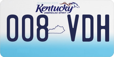 KY license plate 008VDH