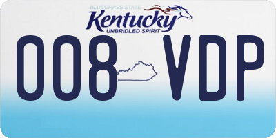 KY license plate 008VDP