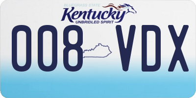 KY license plate 008VDX