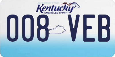 KY license plate 008VEB