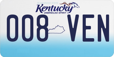 KY license plate 008VEN