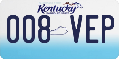 KY license plate 008VEP