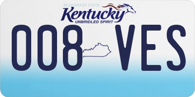 KY license plate 008VES
