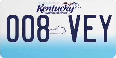 KY license plate 008VEY