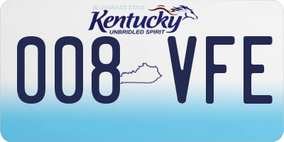 KY license plate 008VFE