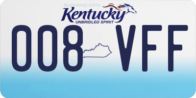 KY license plate 008VFF