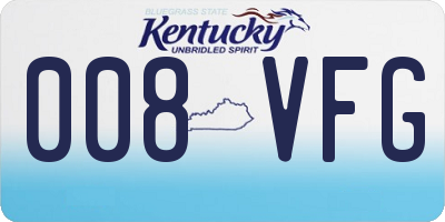 KY license plate 008VFG