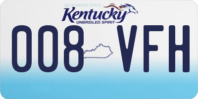 KY license plate 008VFH