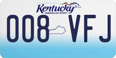 KY license plate 008VFJ