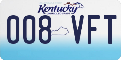 KY license plate 008VFT