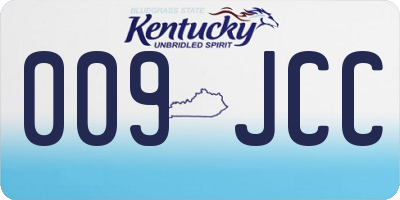 KY license plate 009JCC