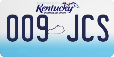 KY license plate 009JCS