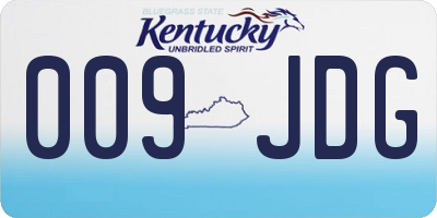 KY license plate 009JDG
