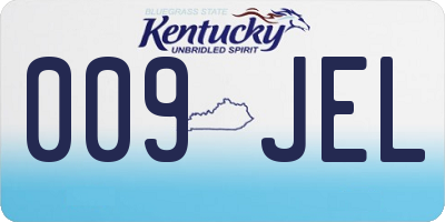 KY license plate 009JEL