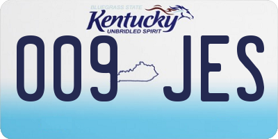 KY license plate 009JES