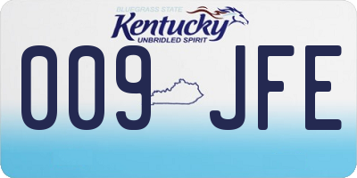 KY license plate 009JFE