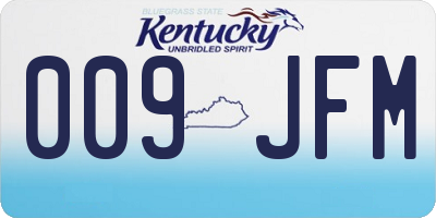 KY license plate 009JFM