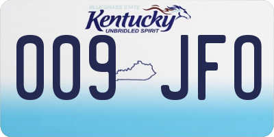 KY license plate 009JFO