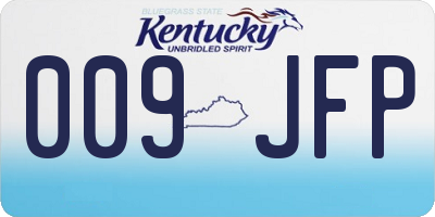 KY license plate 009JFP