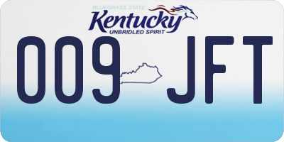 KY license plate 009JFT