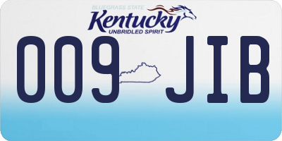 KY license plate 009JIB