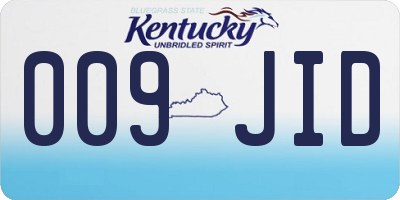 KY license plate 009JID