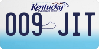 KY license plate 009JIT
