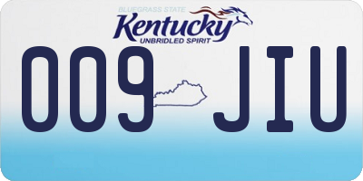 KY license plate 009JIU