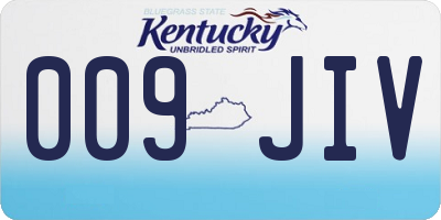 KY license plate 009JIV