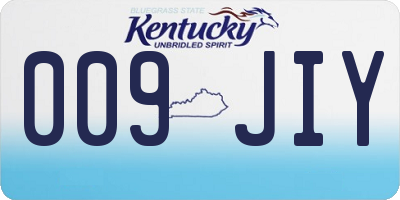 KY license plate 009JIY