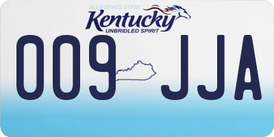 KY license plate 009JJA