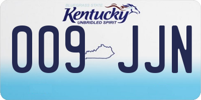 KY license plate 009JJN