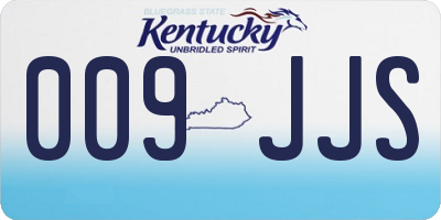 KY license plate 009JJS