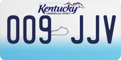 KY license plate 009JJV