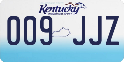 KY license plate 009JJZ
