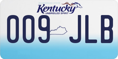 KY license plate 009JLB