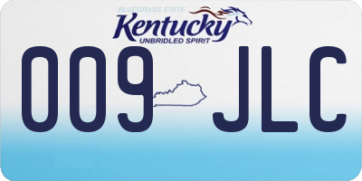 KY license plate 009JLC