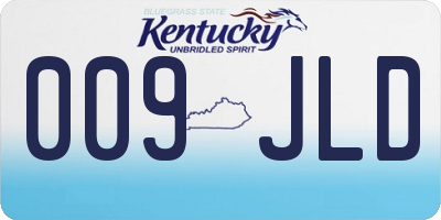 KY license plate 009JLD