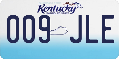 KY license plate 009JLE