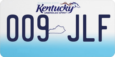 KY license plate 009JLF