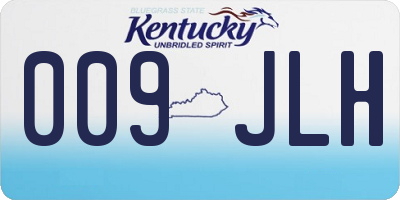 KY license plate 009JLH