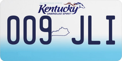 KY license plate 009JLI