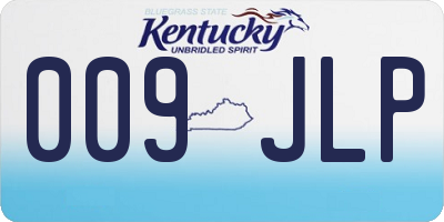 KY license plate 009JLP