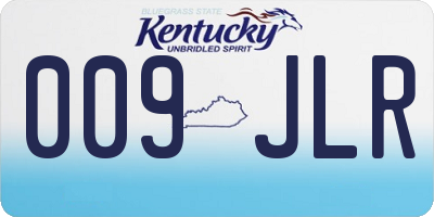 KY license plate 009JLR