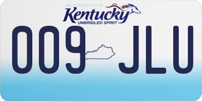 KY license plate 009JLU